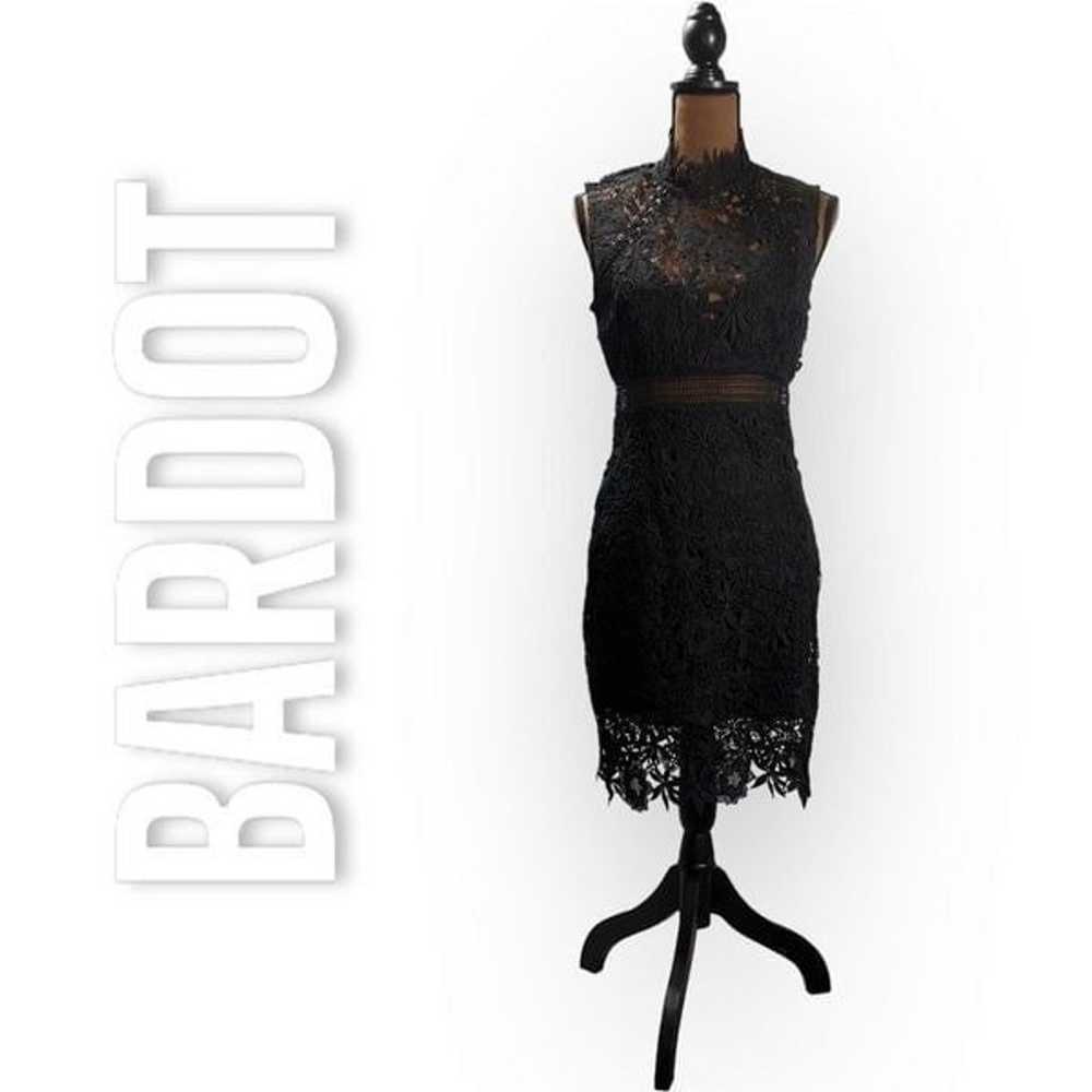 Bardot Black 4 Paris Lace Illusion Mock-neck Shea… - image 5