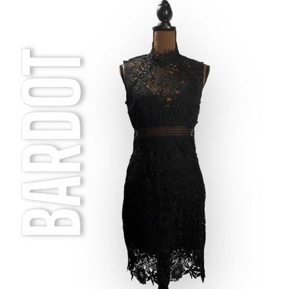 Bardot Black 4 Paris Lace Illusion Mock-neck Shea… - image 7