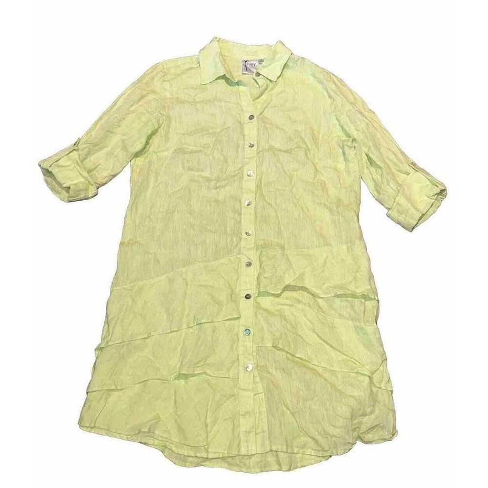 FINLEY 100% Linen JENNA Tiered Ruffle Shirt Dress… - image 3