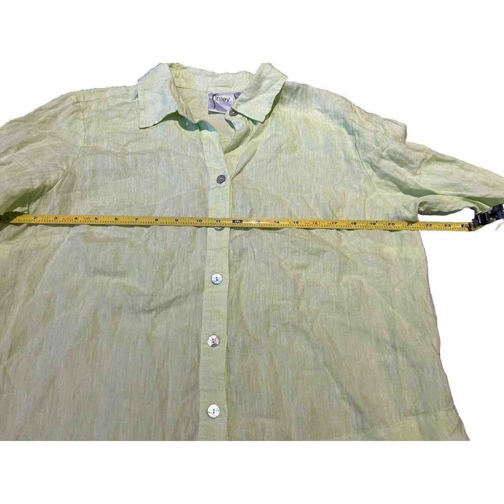 FINLEY 100% Linen JENNA Tiered Ruffle Shirt Dress… - image 9