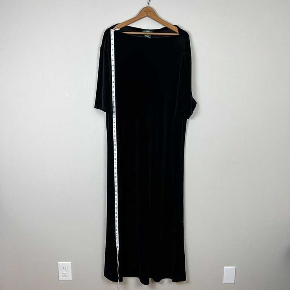 Lauren Ralph Lauren Dress 3X Black Maxi Velvet Ve… - image 10