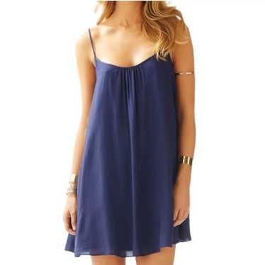 Lilly Pulitzer Daphne Mini Slip Dress Navy Blue C… - image 1