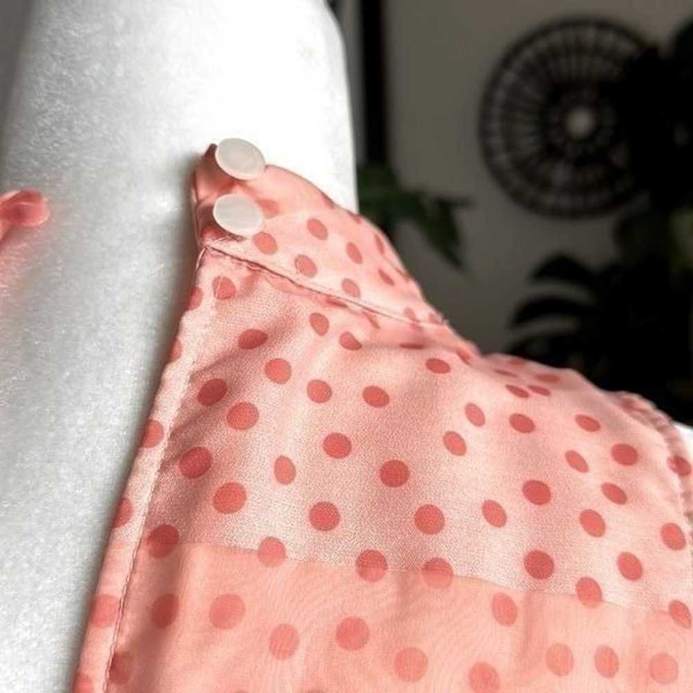 CLAUDE BABY DOLL Mini DRESS Polka Dots Tiered Ruf… - image 11