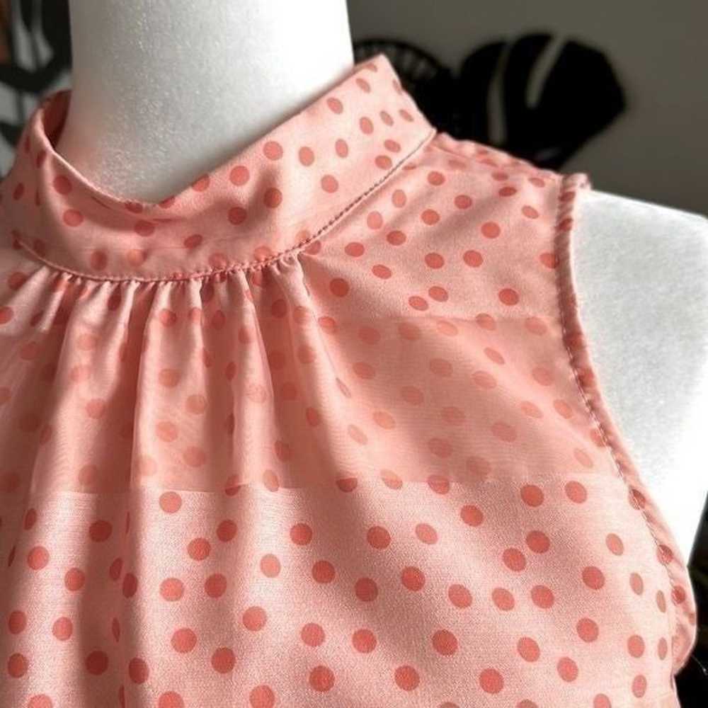 CLAUDE BABY DOLL Mini DRESS Polka Dots Tiered Ruf… - image 8