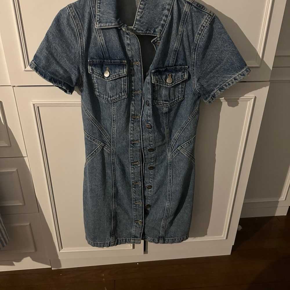 Anthropologie pilcro denim dress size 2 EUC - image 2