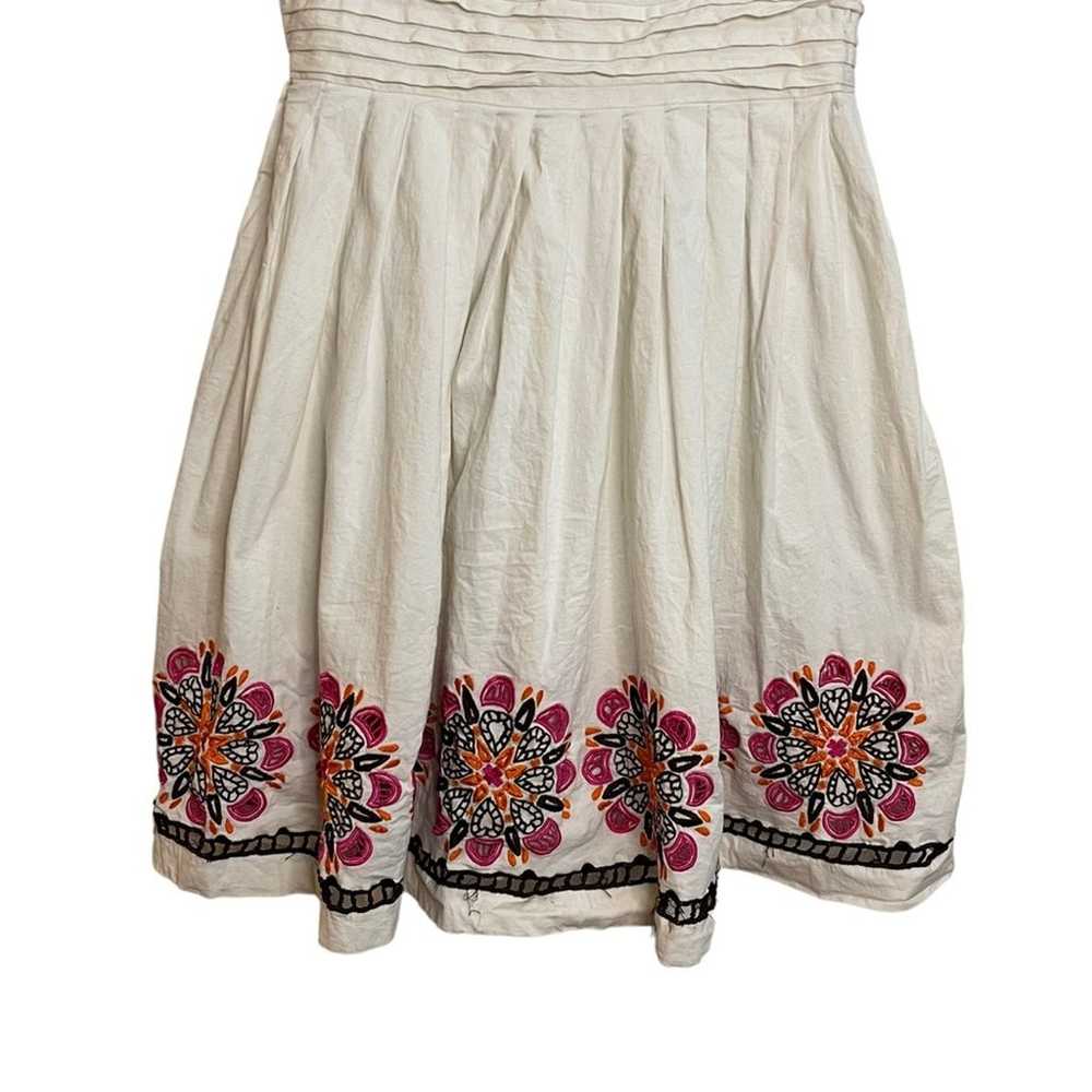 Shoshanna White Embroidered Sleeveless Dress - image 4