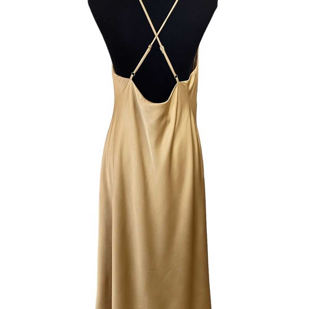 New ~ Show Me Your MuMu ~VeRona Cowl Dress Gold s… - image 8