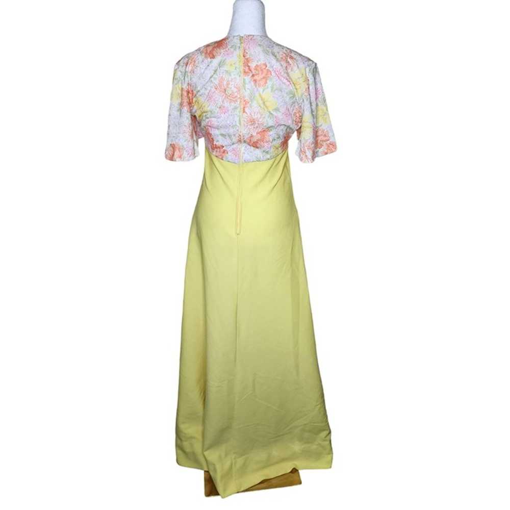 Vintage 60s Empire Waist Maxi Dress Flutter Sleev… - image 5