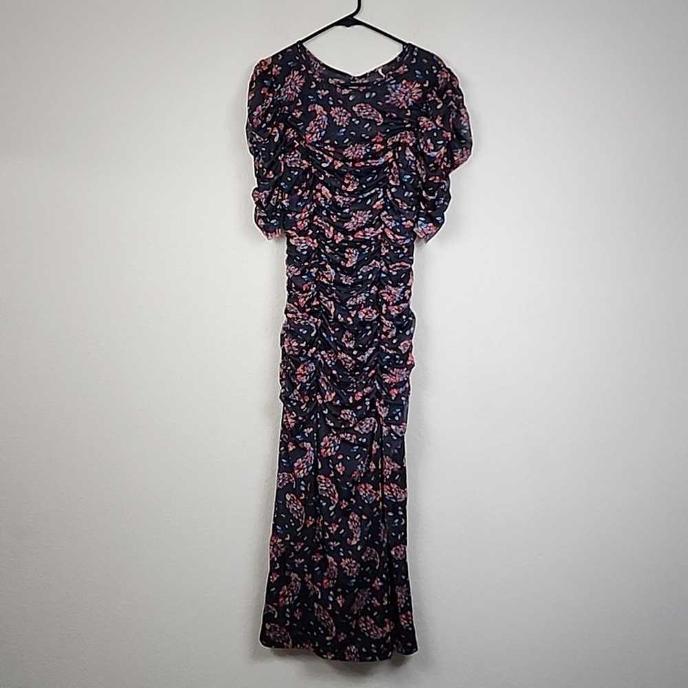 Free People Briella Ruched Floral Size Medium Dre… - image 4