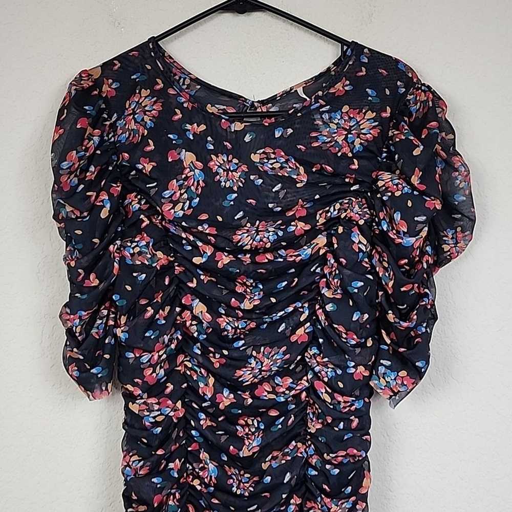 Free People Briella Ruched Floral Size Medium Dre… - image 5