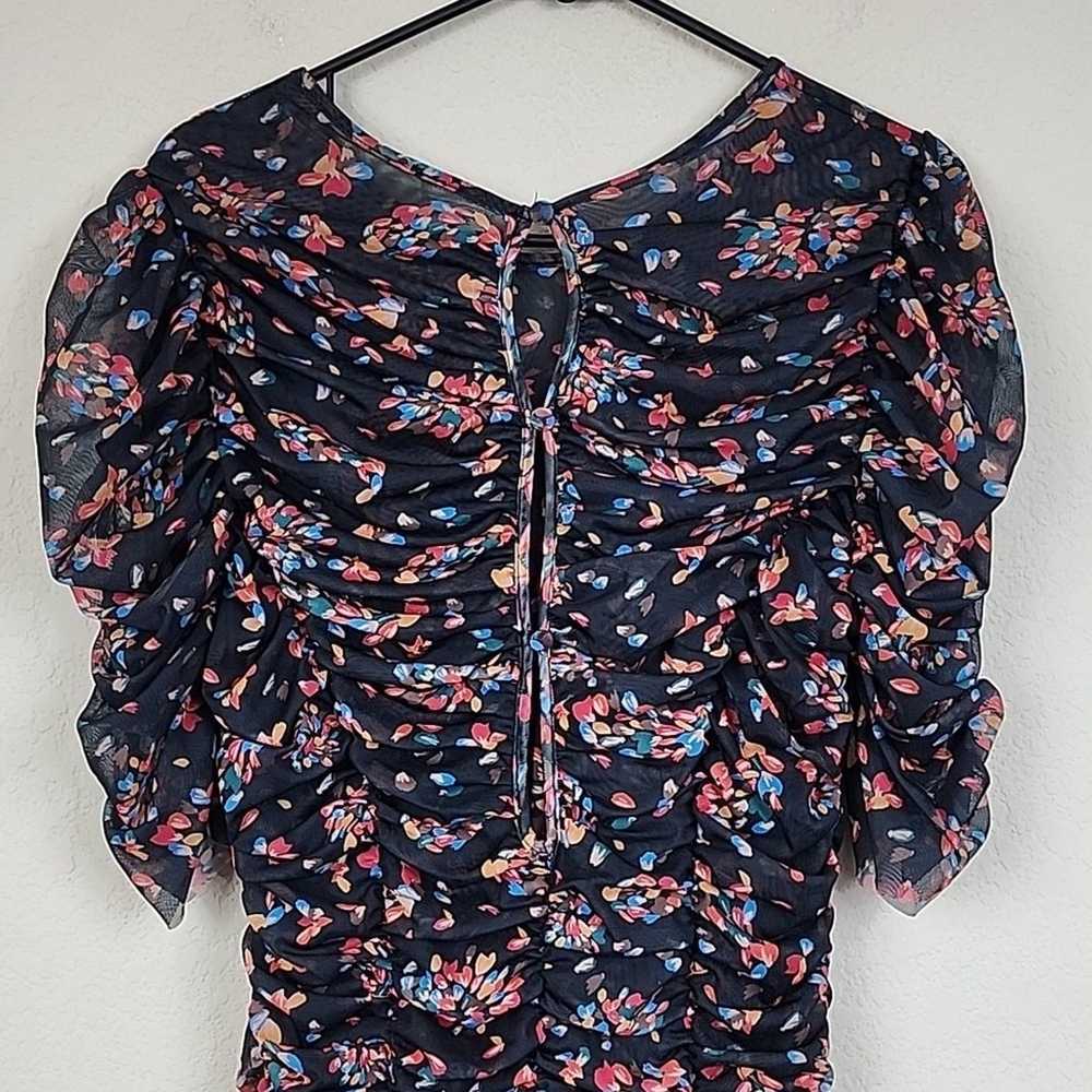 Free People Briella Ruched Floral Size Medium Dre… - image 7