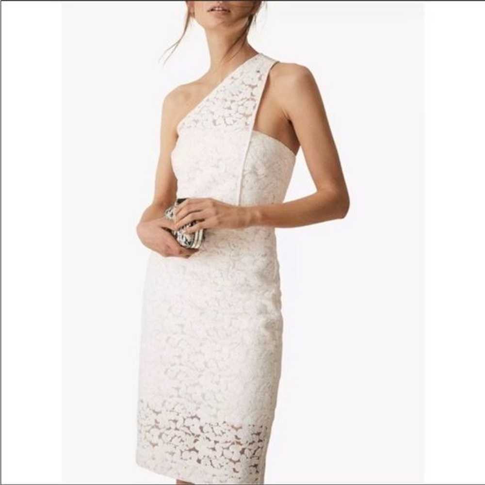 Reiss Sophia white floral lace one shoulder dress… - image 2