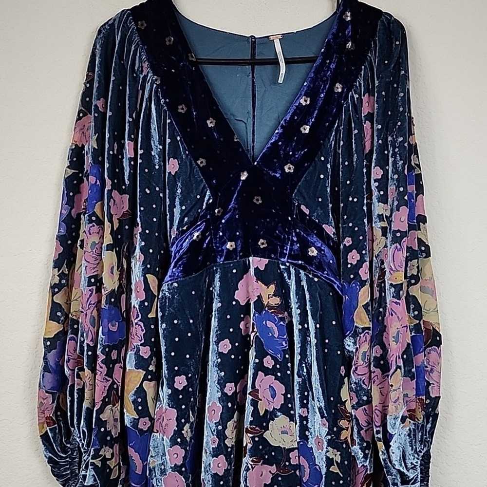 Free People Last Letter Velour Floral Long Sleeve… - image 4