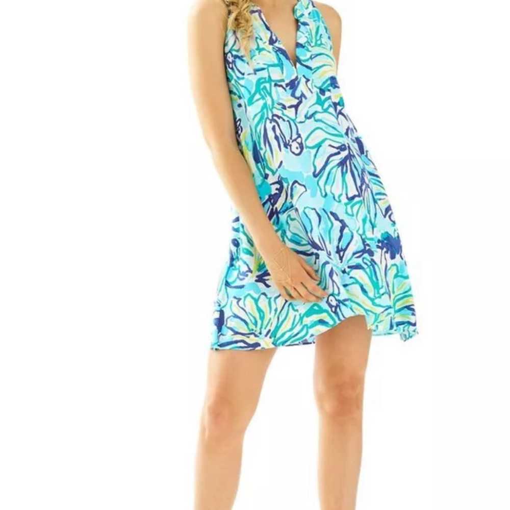 Lilly Pulitzer Achelle Pool Blue Stay Cool Print … - image 2