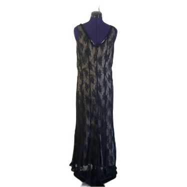 Cathaya Black Beige Lace Gothic Maxi Dress