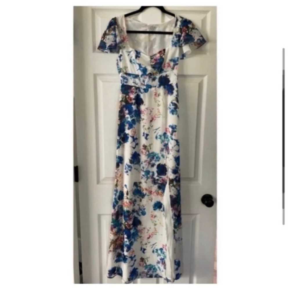 REVOLVE WHITE FLORAL MAXI DRESS XS - image 4