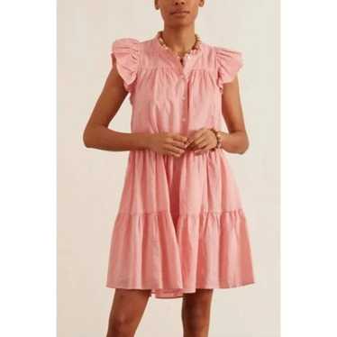 SEA New York Shannon Tiered Dress Rose Pink S - image 1