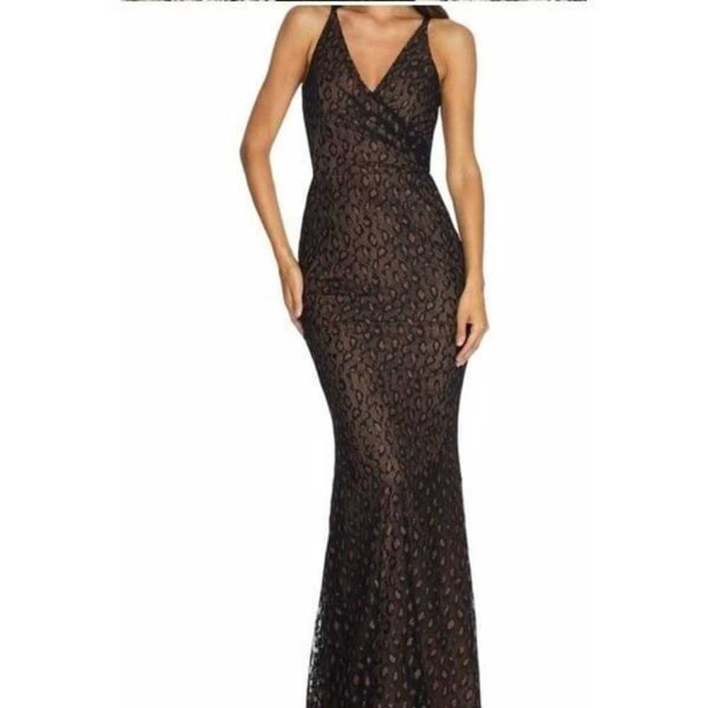 DRESS THE POPULATION Helen Gown Black/ Tan Size S - image 6