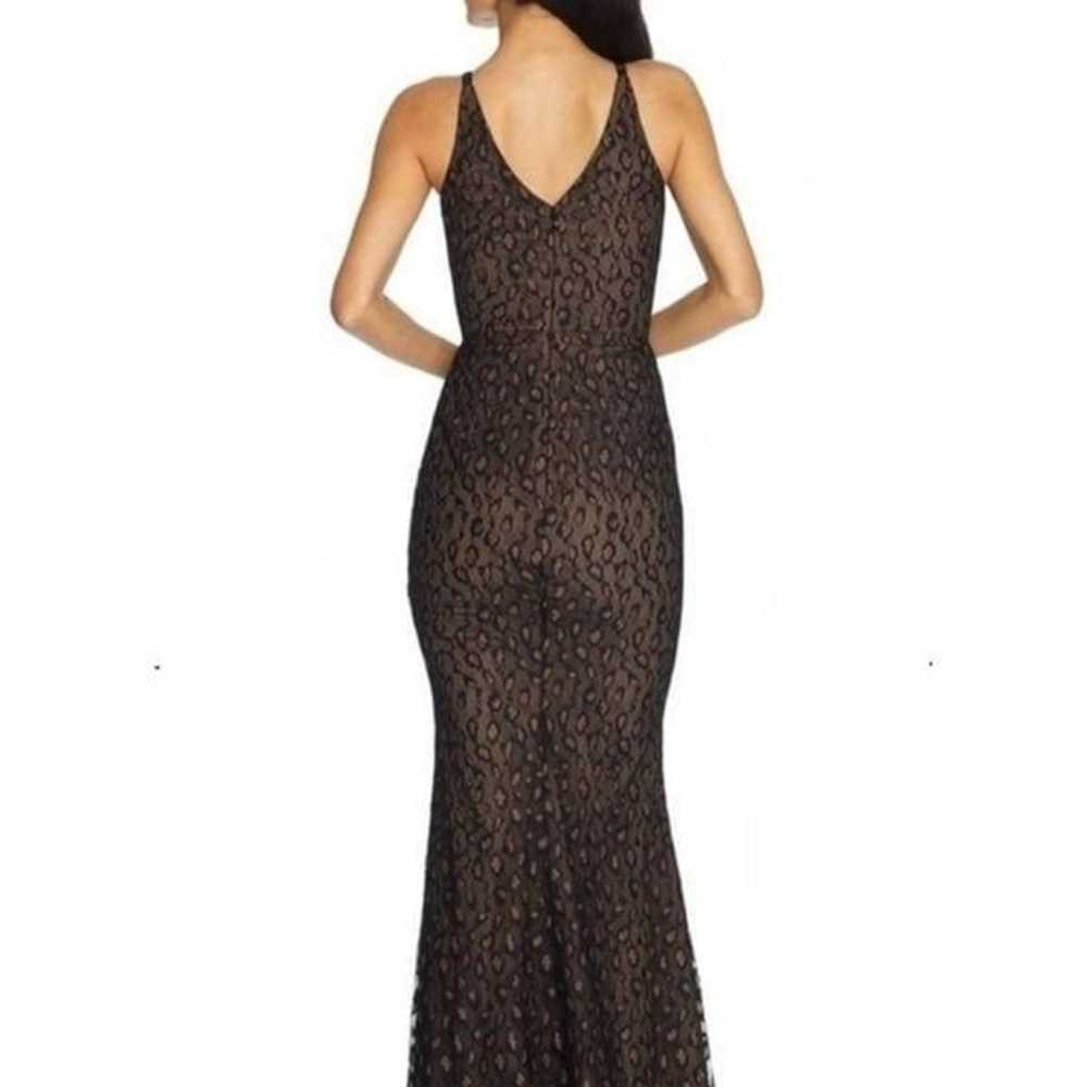 DRESS THE POPULATION Helen Gown Black/ Tan Size S - image 7