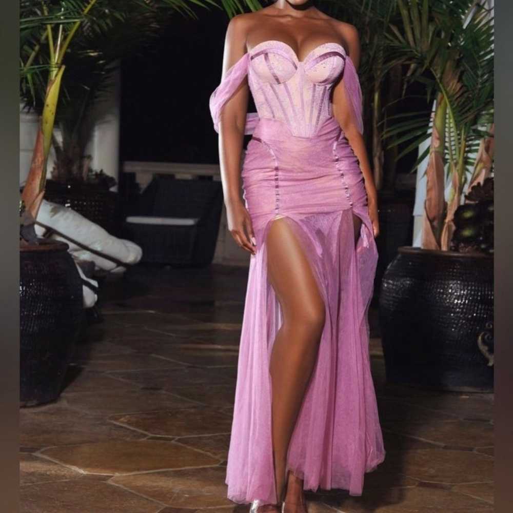 Miss Circle Yaira Purple Lavendar Lace Corset Sli… - image 1