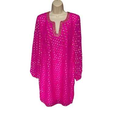 Lilly Pulitzer Colby Size 10 Silk Tunic Dress Bre… - image 1