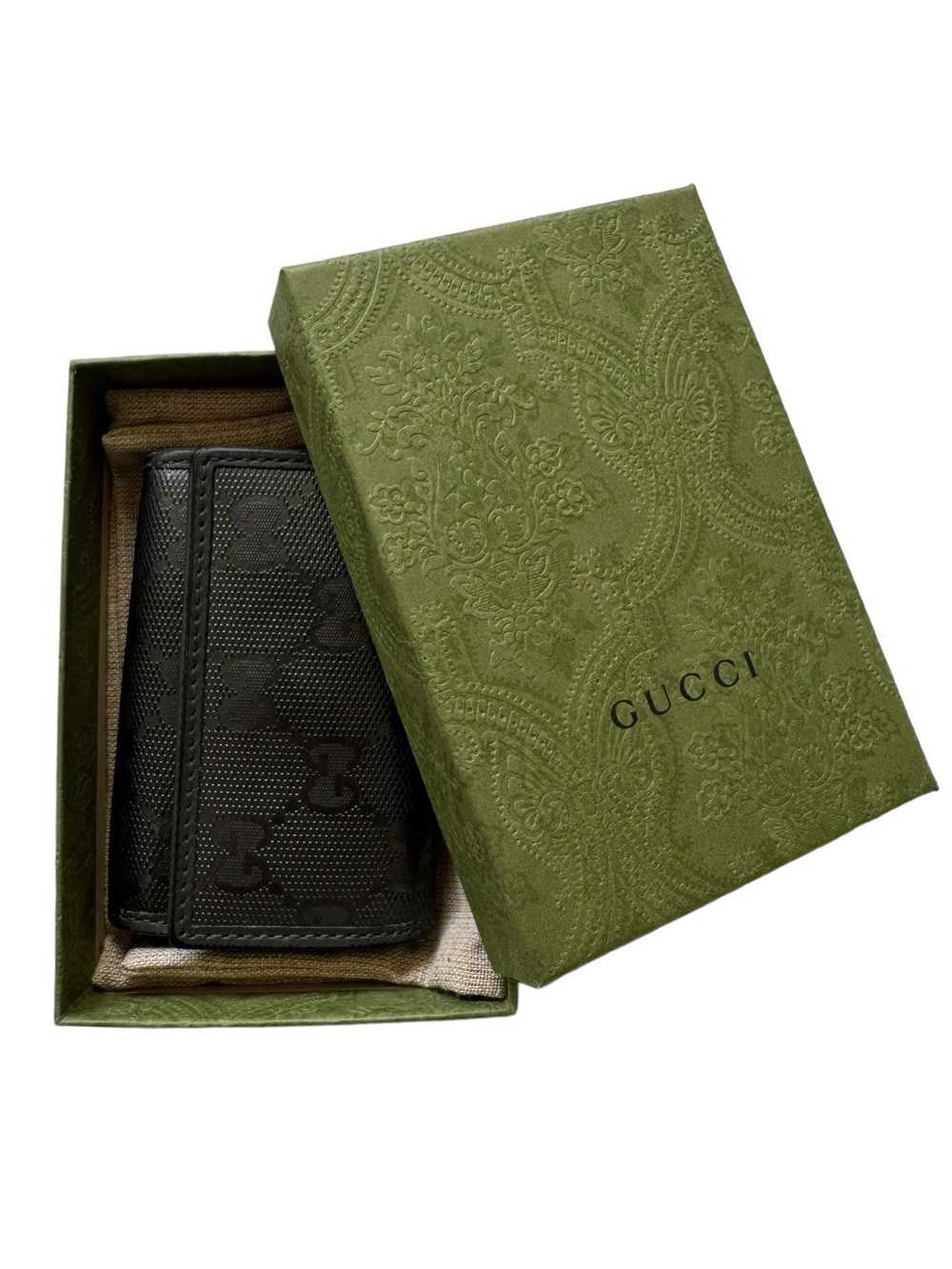 Gucci Gucci Monogram Leather Key Case - image 1