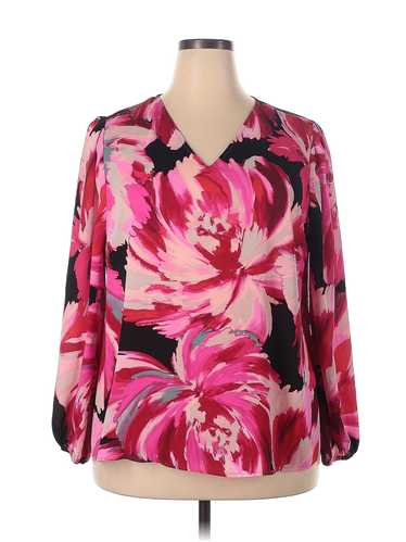 Halogen Women Pink Long Sleeve Blouse 2X Plus - image 1