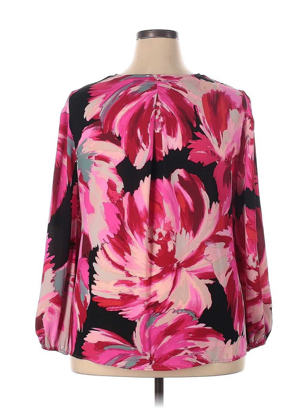 Halogen Women Pink Long Sleeve Blouse 2X Plus - image 2