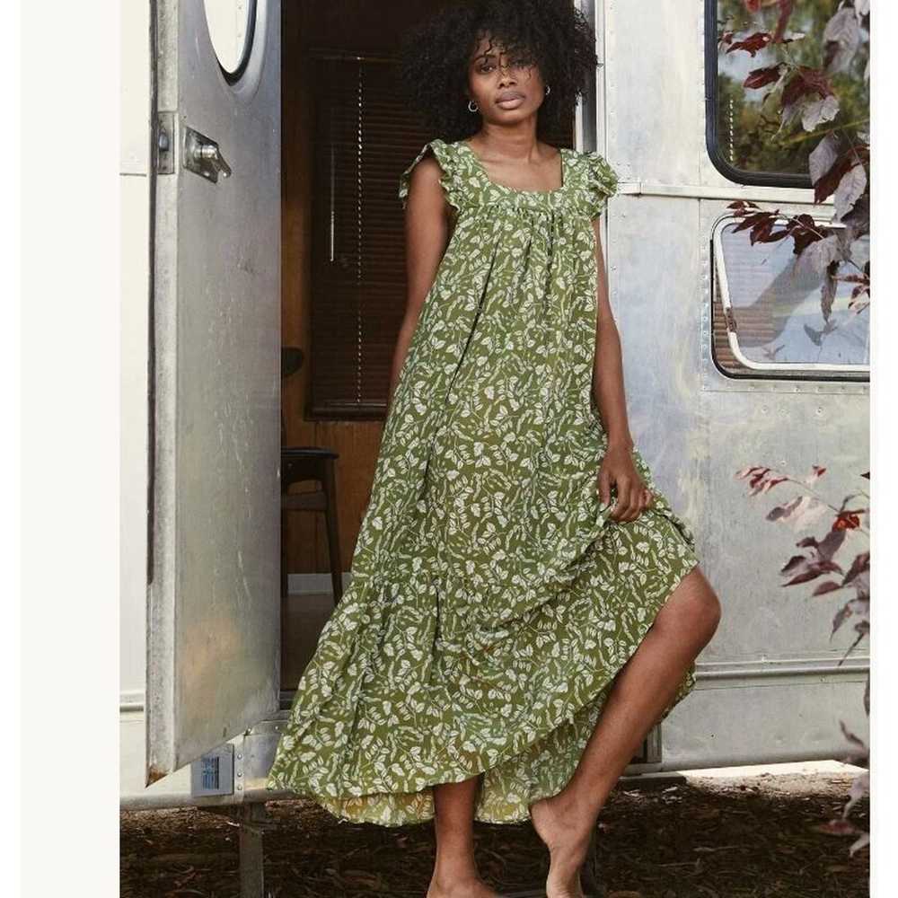 Christy Dawn Sz XS Benny Dress Moss Vine Silk Oli… - image 1