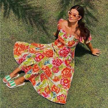 Farm Rio Macie Tiered Maxi Dress in Vintage Floral