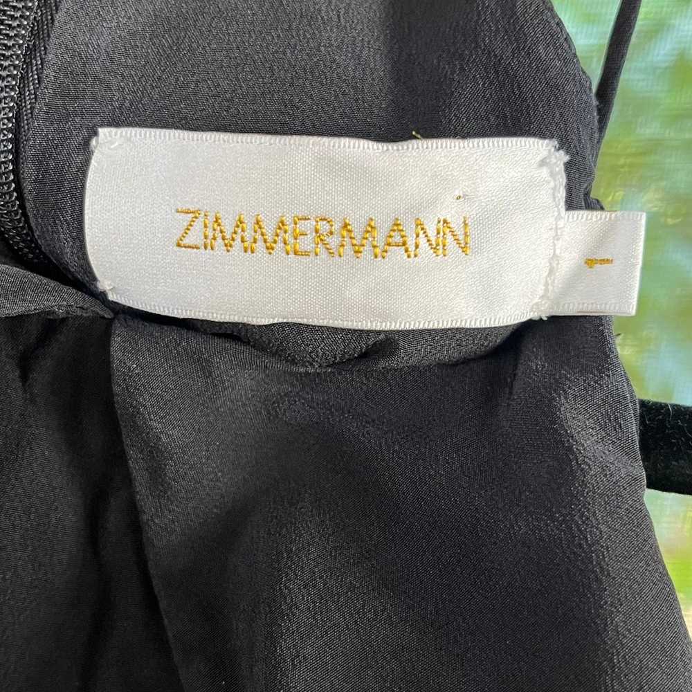 Zimmerman Black Sleeveless Ruffle-Frill Wide Leg … - image 8