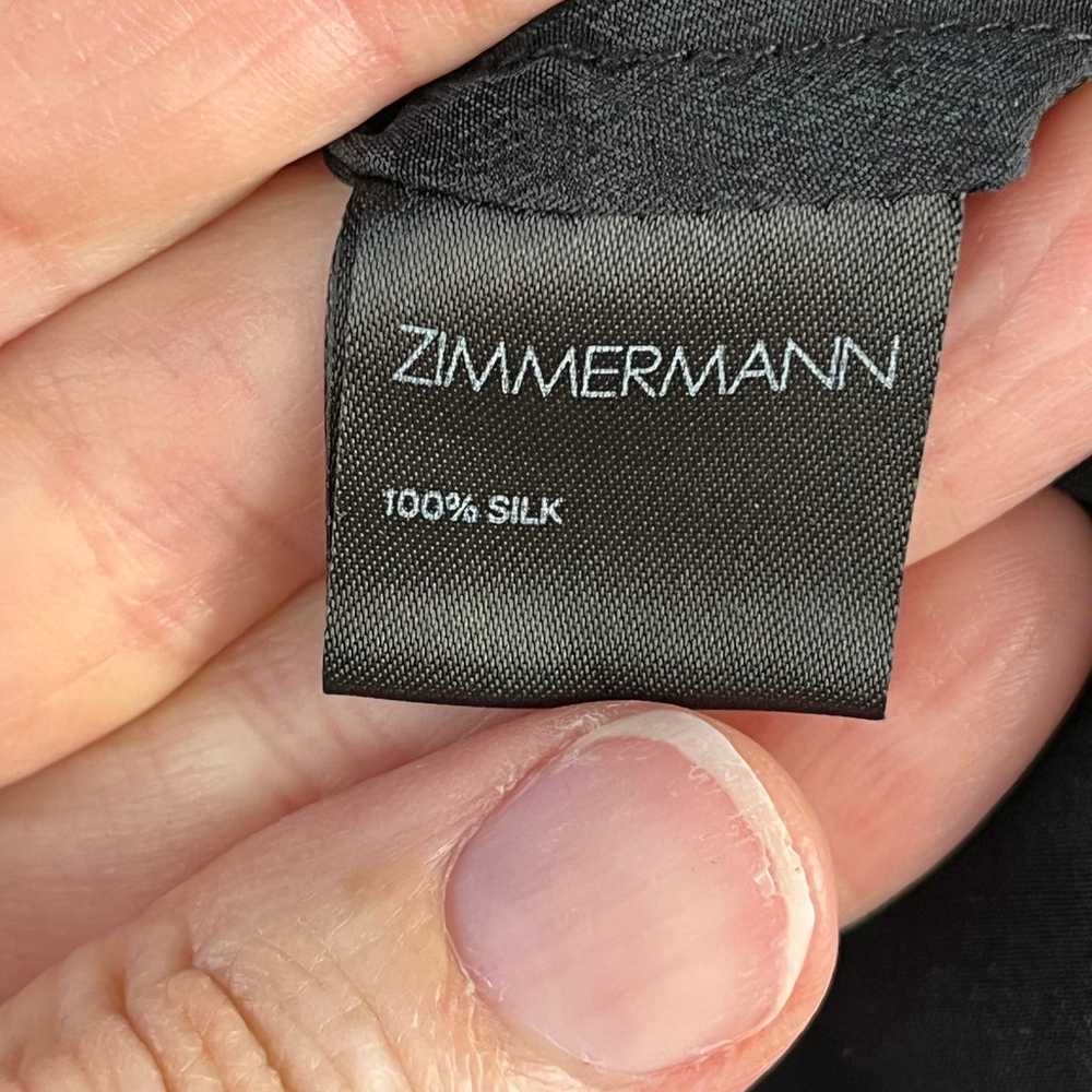 Zimmerman Black Sleeveless Ruffle-Frill Wide Leg … - image 9