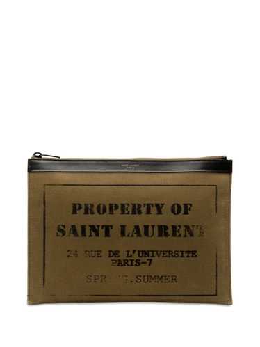 Saint Laurent Pre-Owned 2017 Printed Canvas clutch