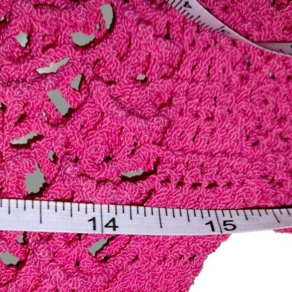 Michael Kors Dress Sz Small Flamingo Crochet Stre… - image 12