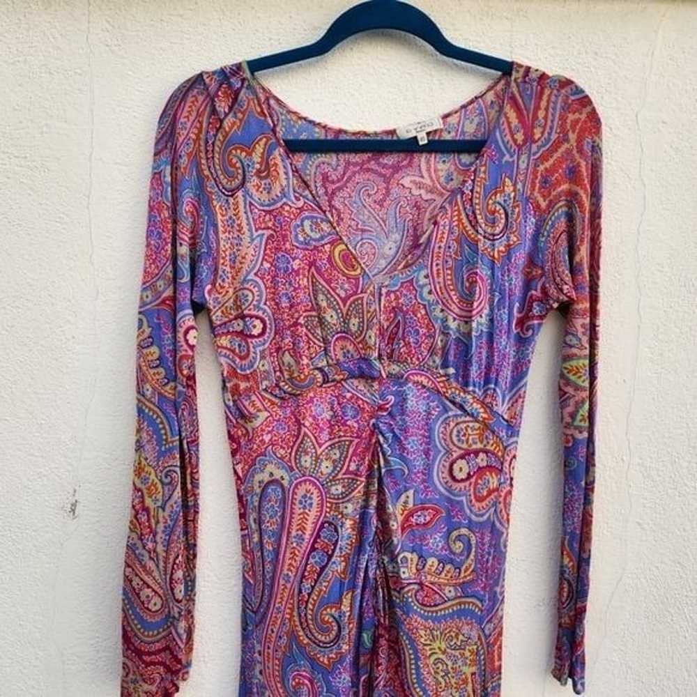 Vintage ETRO Mesh Paisley Midi Dress - image 5