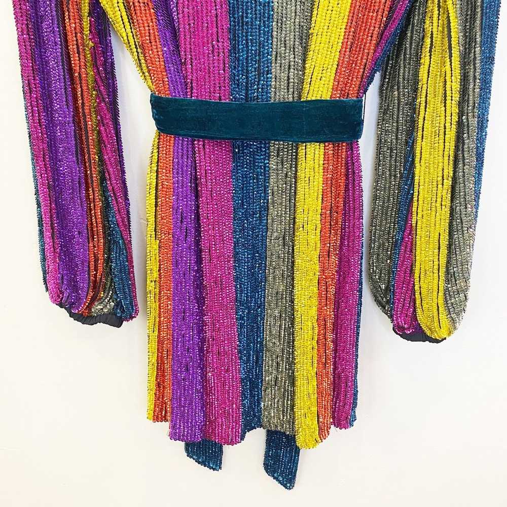 New Retrofete Gabrielle Multi Stripe Robe Dress x… - image 10