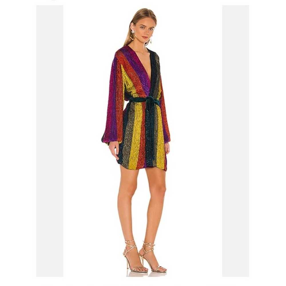 New Retrofete Gabrielle Multi Stripe Robe Dress x… - image 11