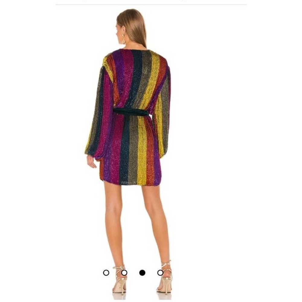 New Retrofete Gabrielle Multi Stripe Robe Dress x… - image 2