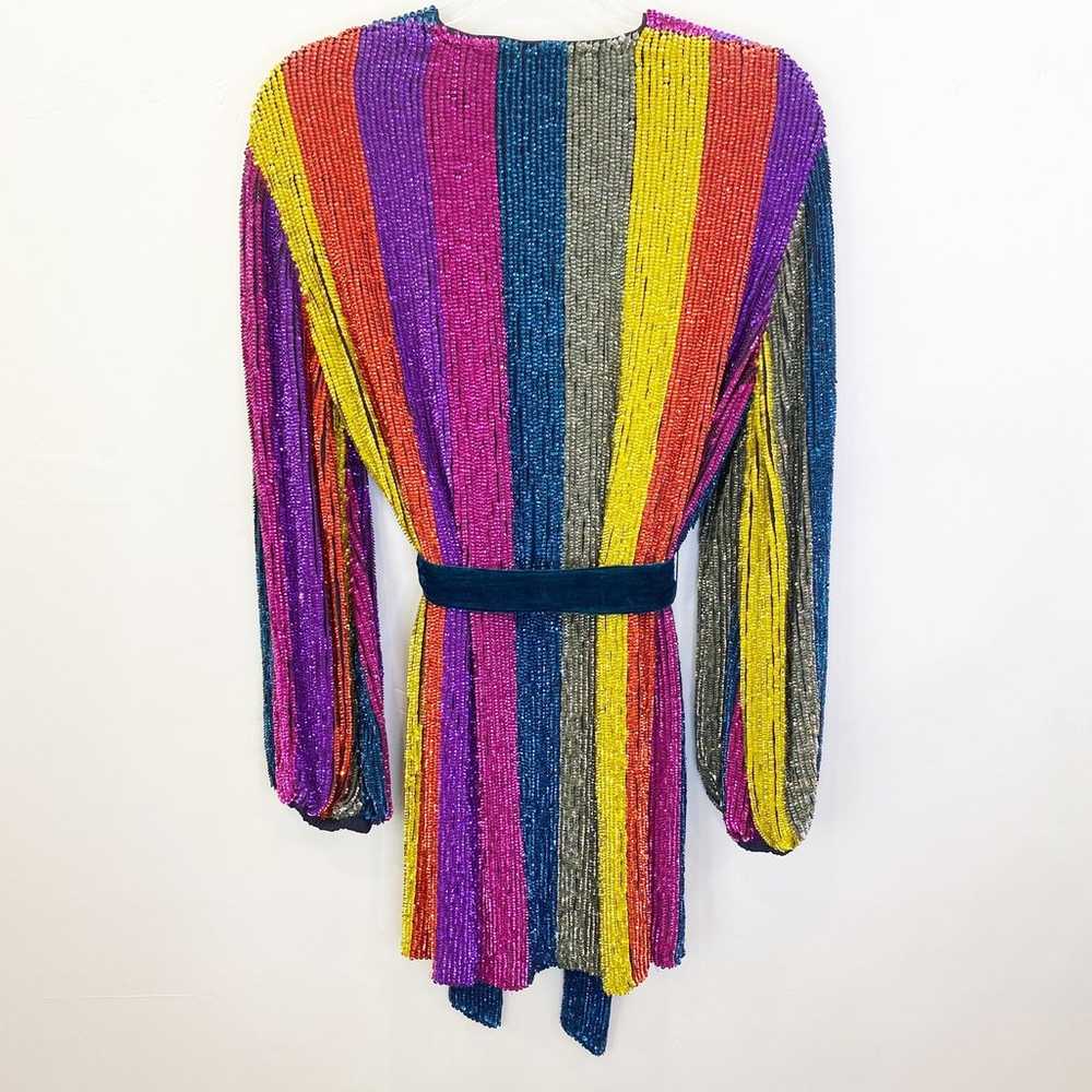 New Retrofete Gabrielle Multi Stripe Robe Dress x… - image 8