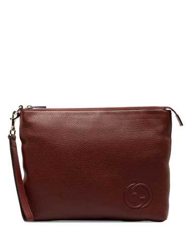 Gucci Pre-Owned 2000-2015 Soho Leather clutch bag… - image 1