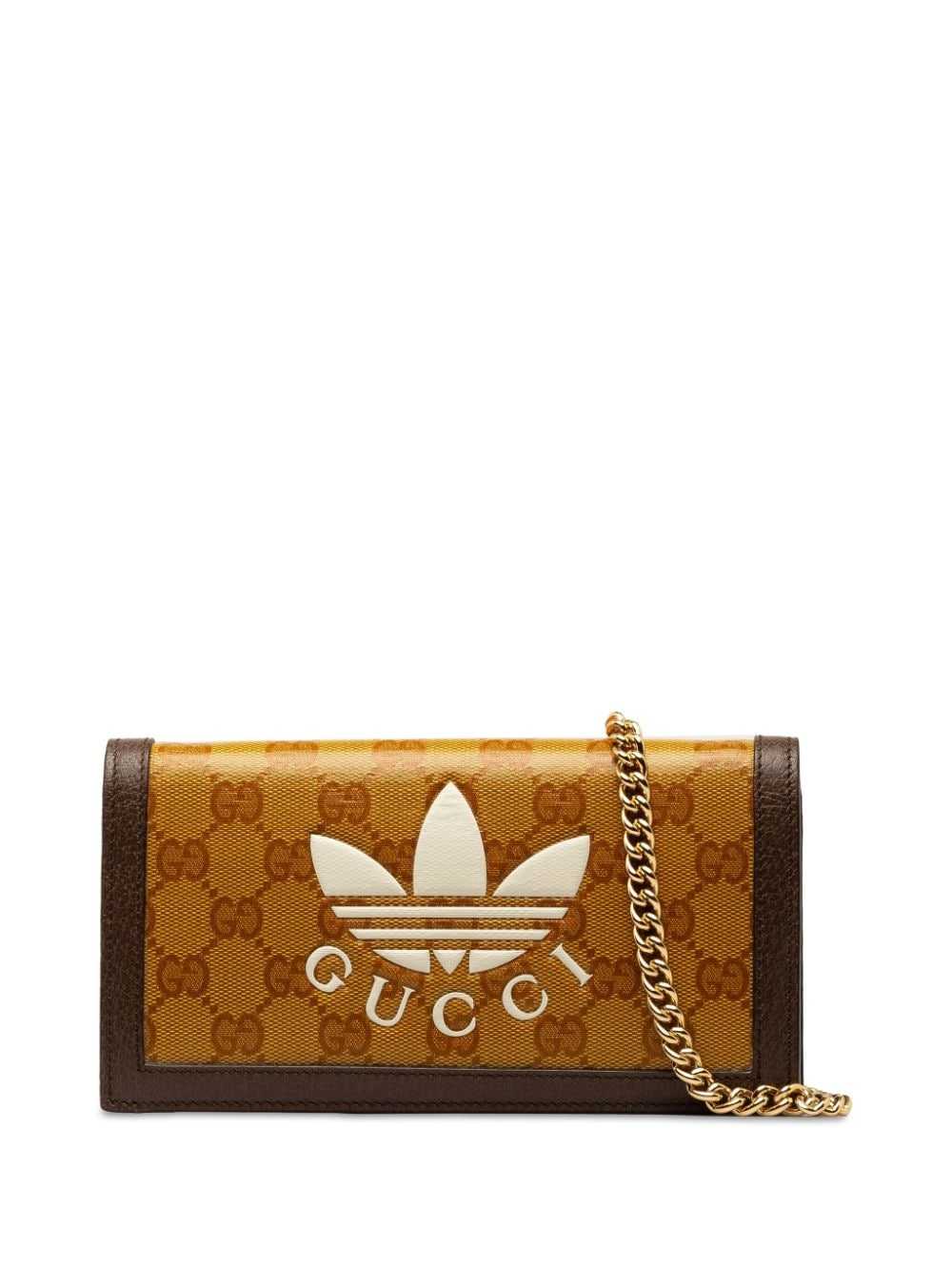 Gucci Pre-Owned 2022 x Adidas GG Supreme Wallet o… - image 1