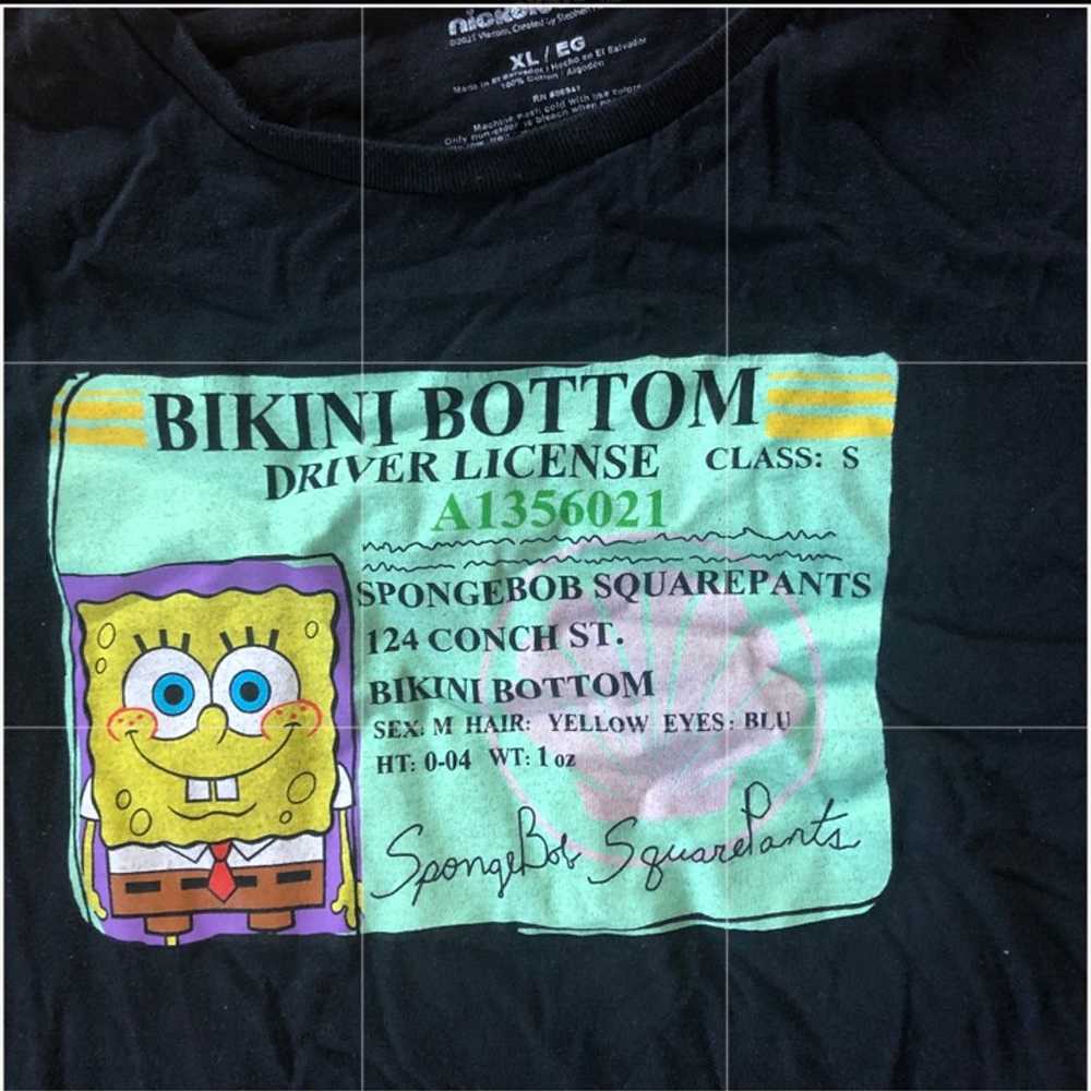 Men’s XL Nickelodeon Spongebob driver’s license T… - image 2