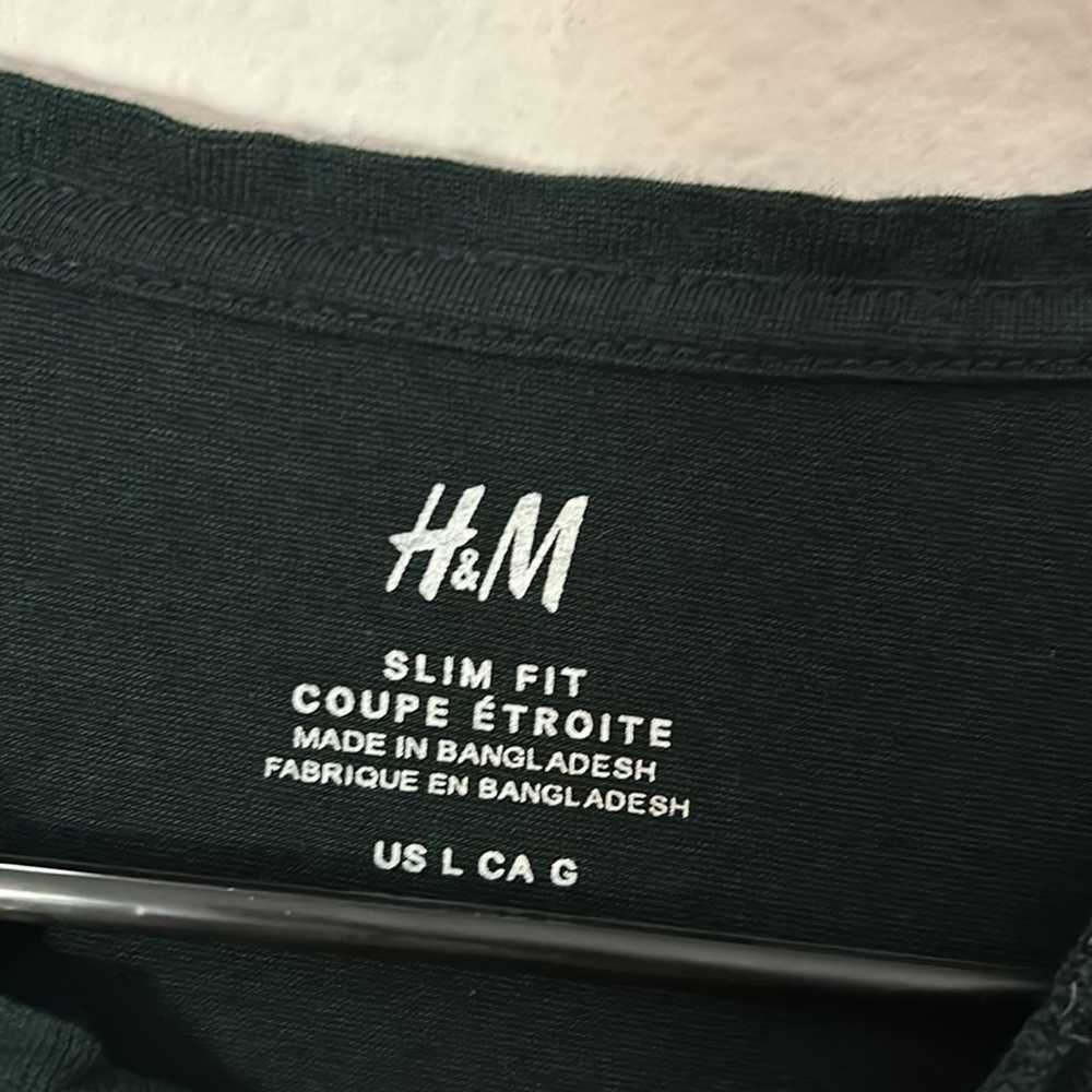 H&M dark green long sleeved top - image 3