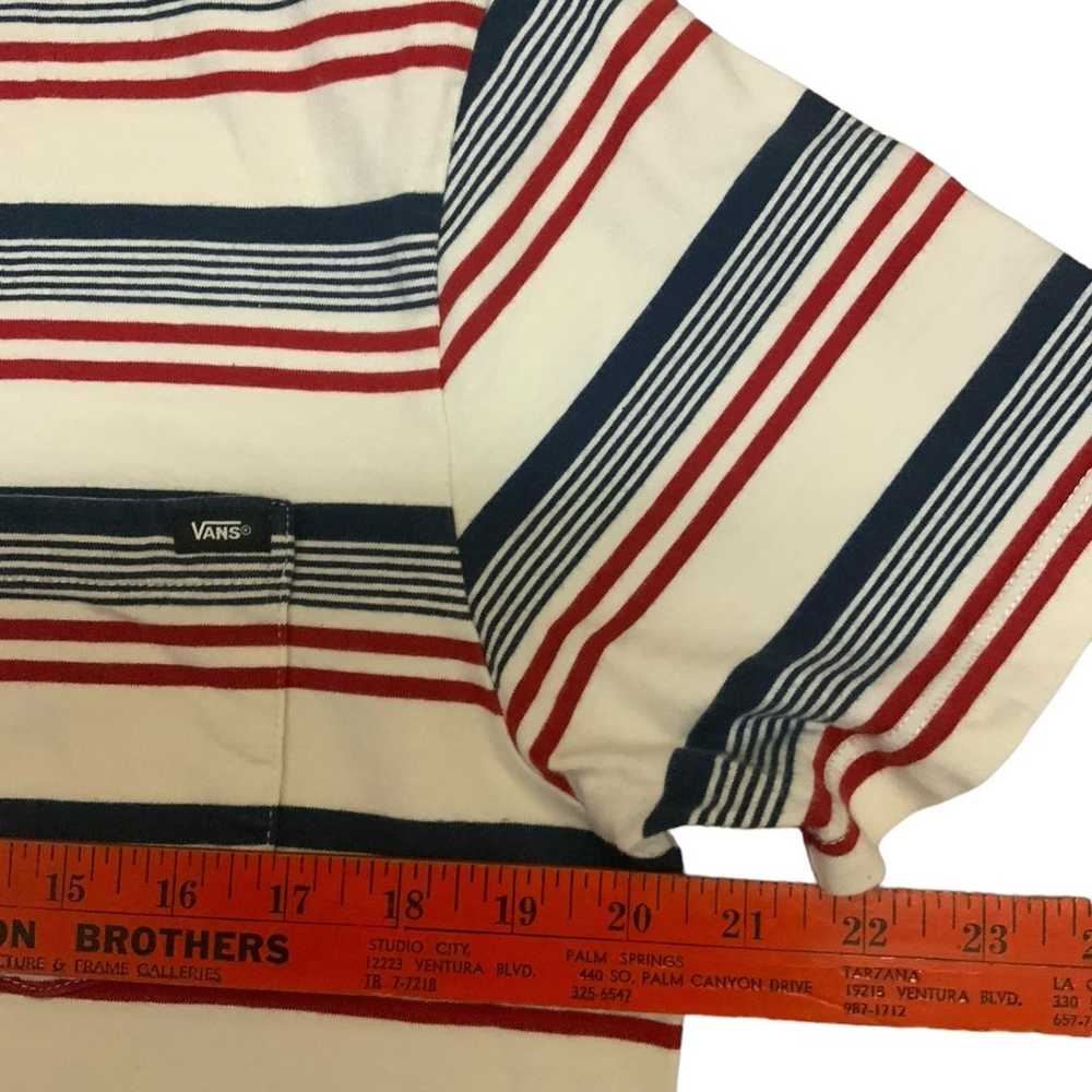 Vans Brand Striped T-Shirt  Men’s Size Medium Sho… - image 3