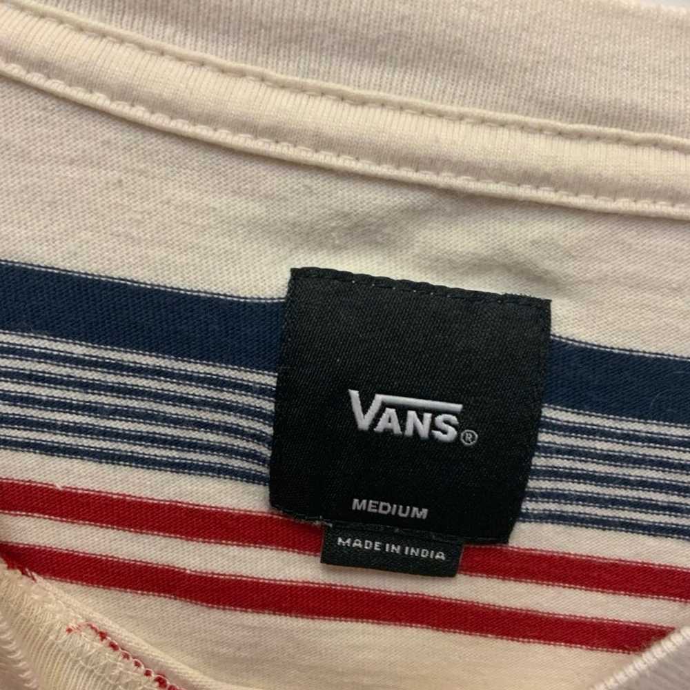 Vans Brand Striped T-Shirt  Men’s Size Medium Sho… - image 5