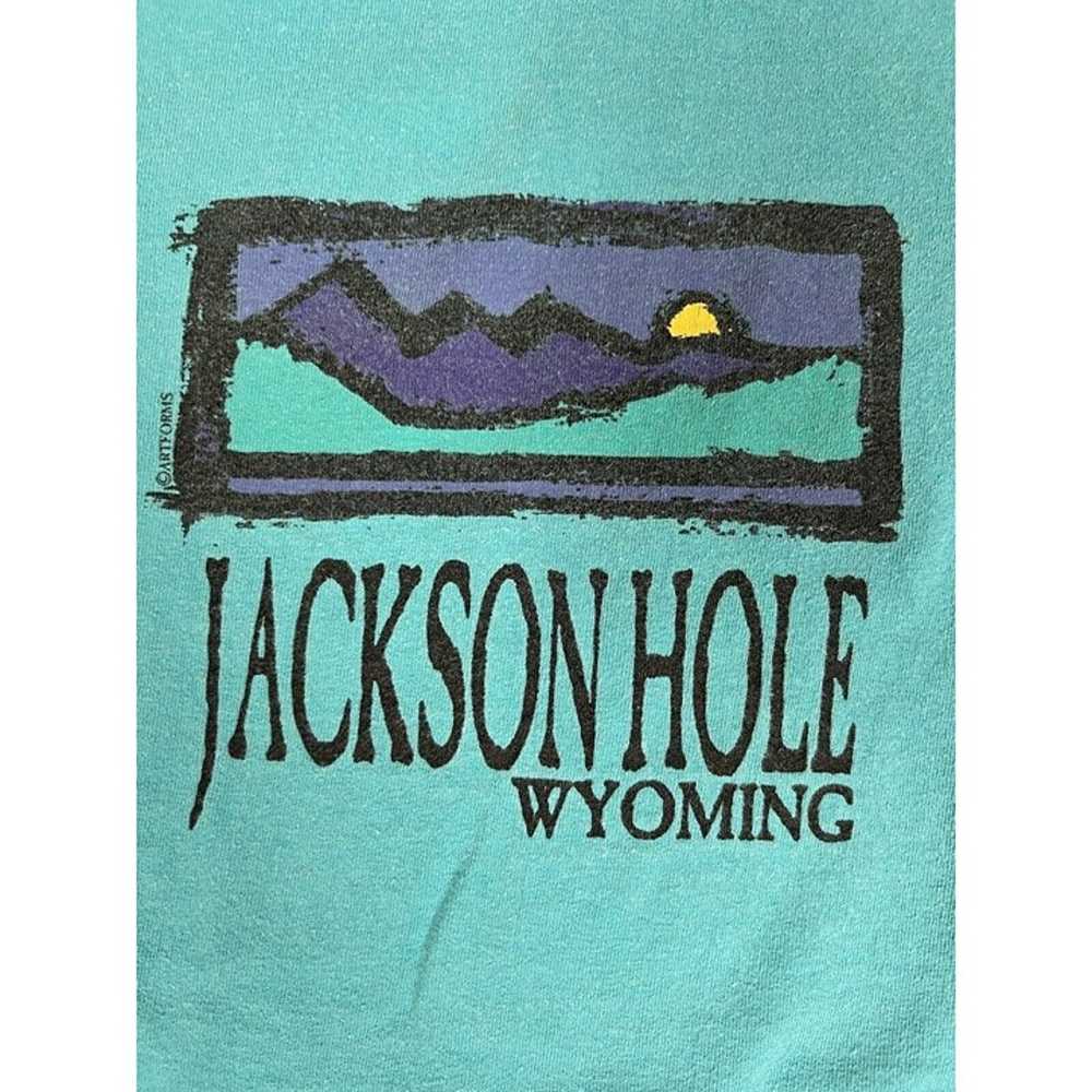 Vintage Jackson Hole Wyoming T-Shirt Size Medium … - image 2