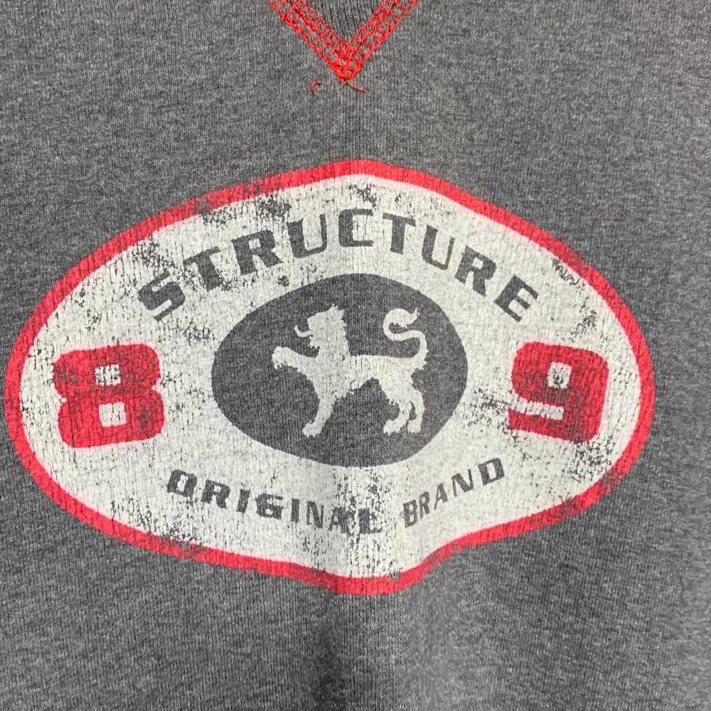 Vintage 90s Y2K Structure Logo Gray Long Sleeve T… - image 3