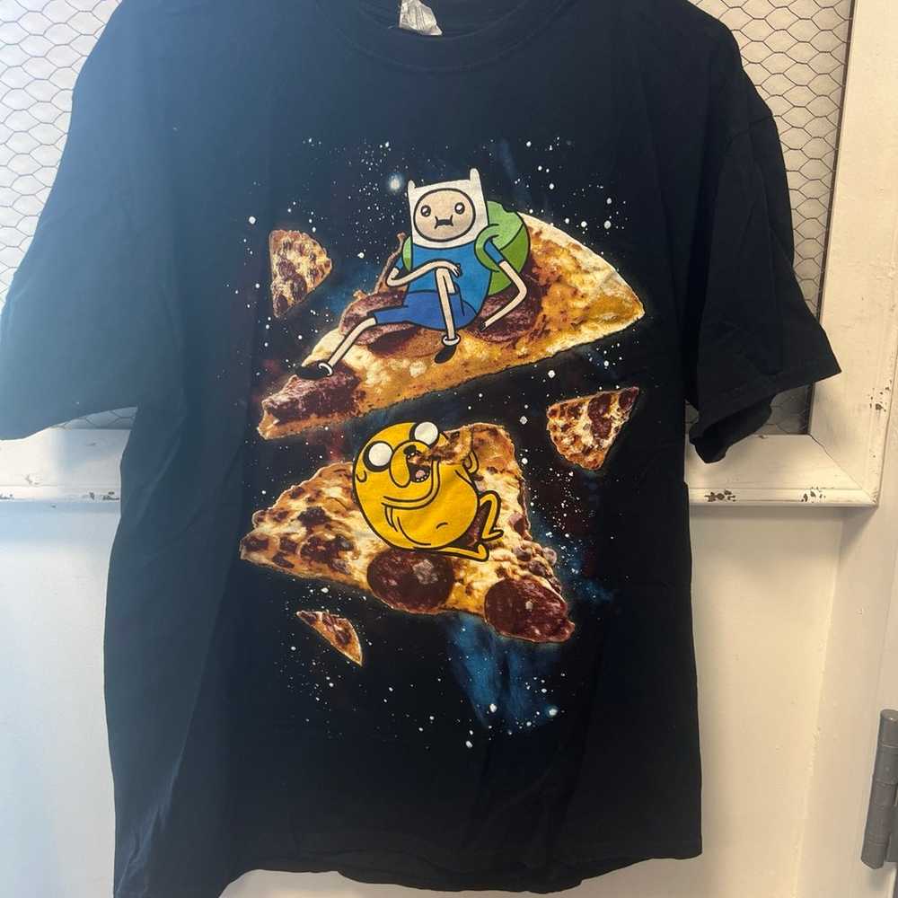 Adventure Time Pizza T-Shirt Large - image 1