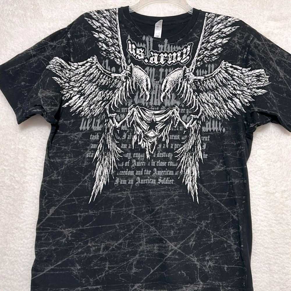US Army eagle wings, graphic T-shirt, size XL - image 1