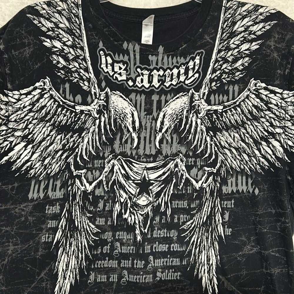 US Army eagle wings, graphic T-shirt, size XL - image 2